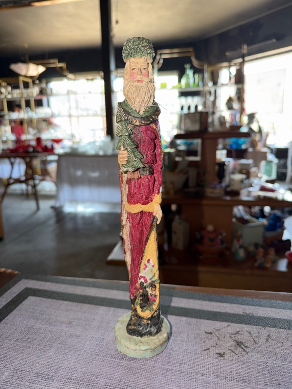 Pencil Santa figurine